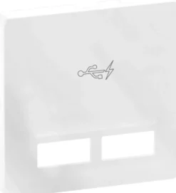 LK FUGA®, Afdækning til dobbelt USB-lader, 1 modul – Lauritz Knudsen