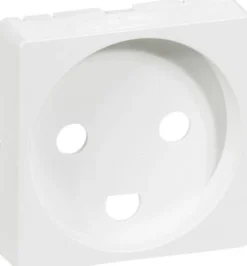 LK FUGA® – Afdækning til stikkontakt med jord (gammel type med dyb krave), 1 modul