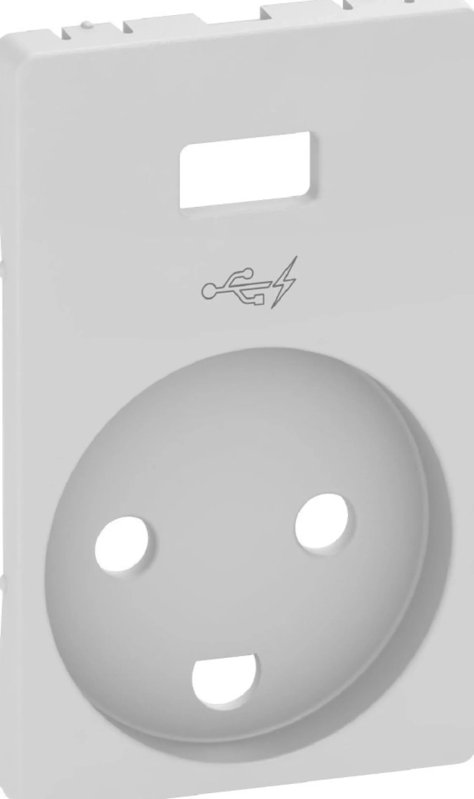 LK FUGA® – Afdækning til stikkontakt med jord og USB-lader, 1½ modul