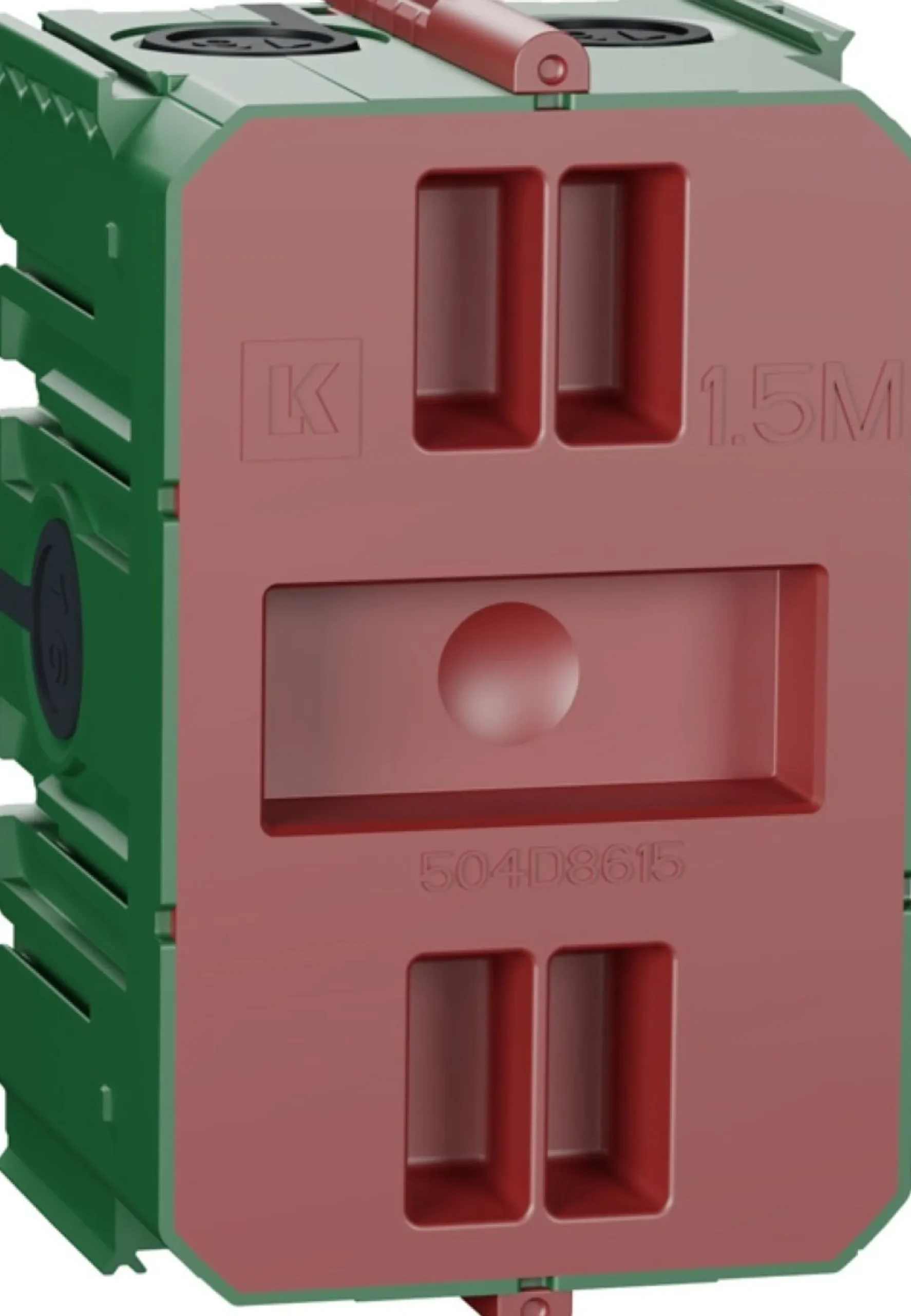LK FUGA® – AIR indmuringsdåse (lufttæt), 1½ modul, grøn