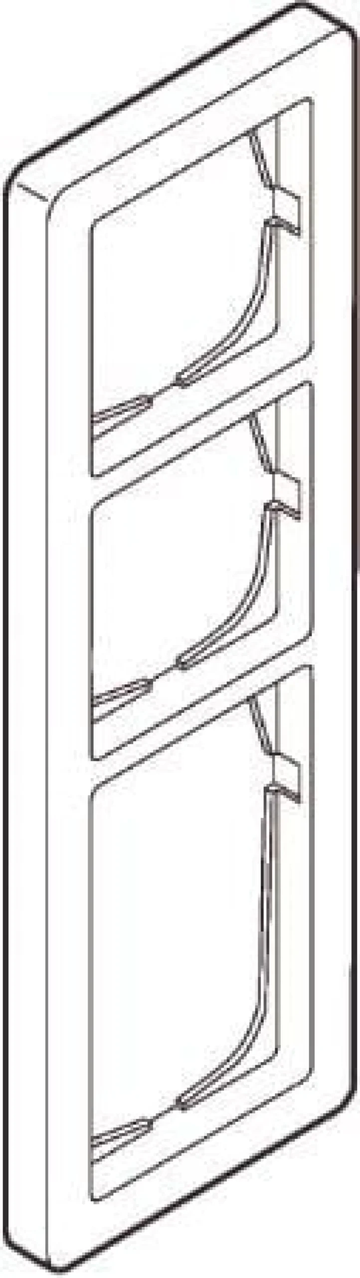 LK FUGA® – Baseline 63 ramme, 3½ modul