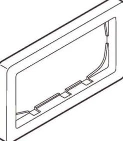 LK FUGA® – Baseline 63 ramme uden midtersprosse, 1x2 modul