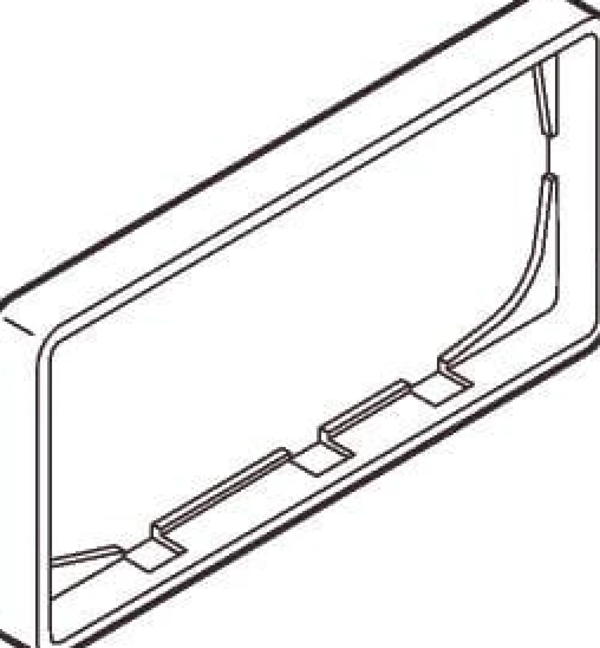LK FUGA® – Baseline 50 ramme uden midtersprosse, 1x2 modul