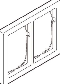 LK FUGA® – Baseline 63 vandret dobbelt ramme, 2x1½ modul