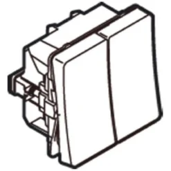 LK FUGA® – Dobbelt korrespondance afbryder, 1 modul