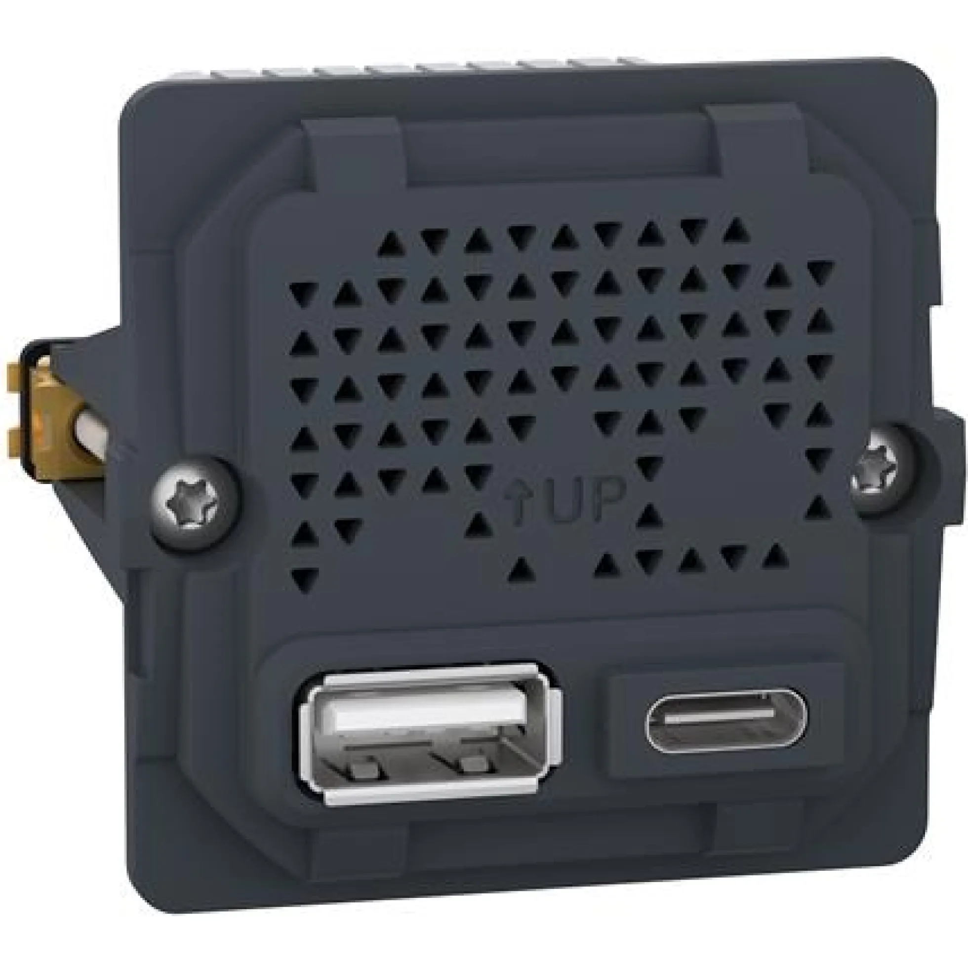 LK FUGA® dobbelt USB-lader type A+C, 21W, 1 modul