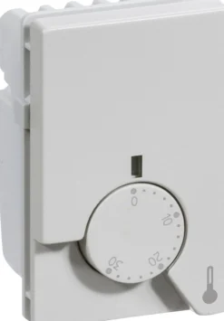 LK FUGA® – Gulvvarmetermostat med natsænkning og gulvføler, 230Vac / 50Hz, 1½ modul