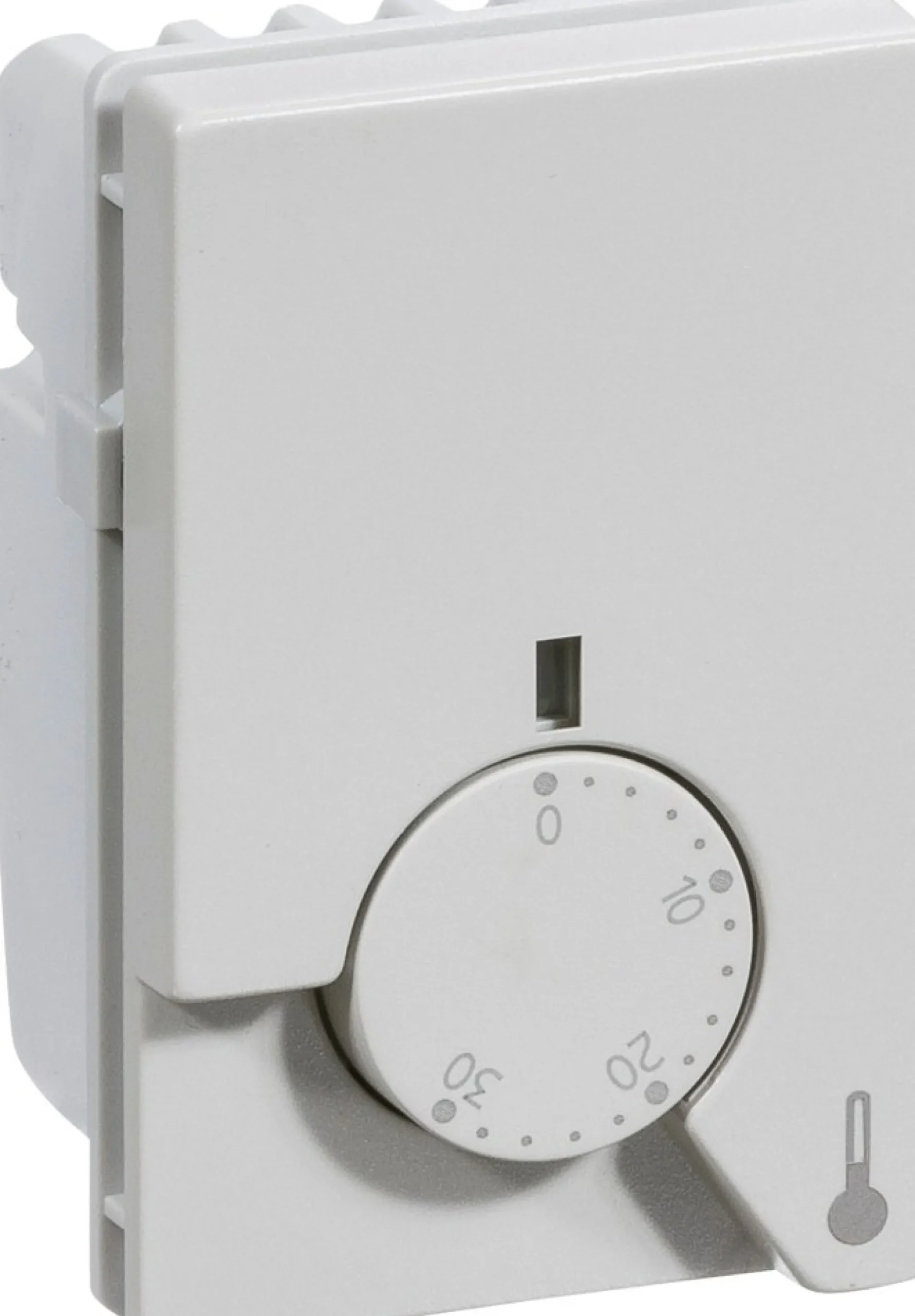 LK FUGA® – Gulvvarmetermostat med natsænkning og gulvføler, 230Vac / 50Hz, 1½ modul