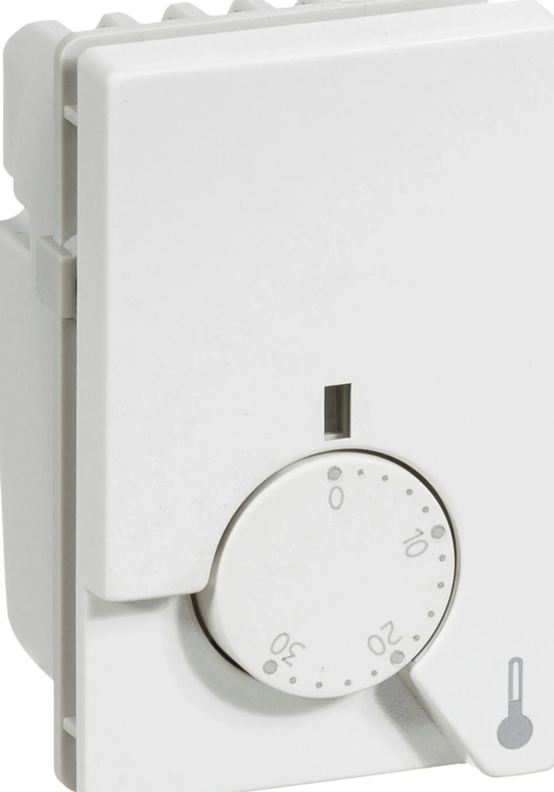 LK FUGA® – Gulvvarmetermostat med natsænkning og gulvføler, 230Vac / 50Hz, 1½ modul