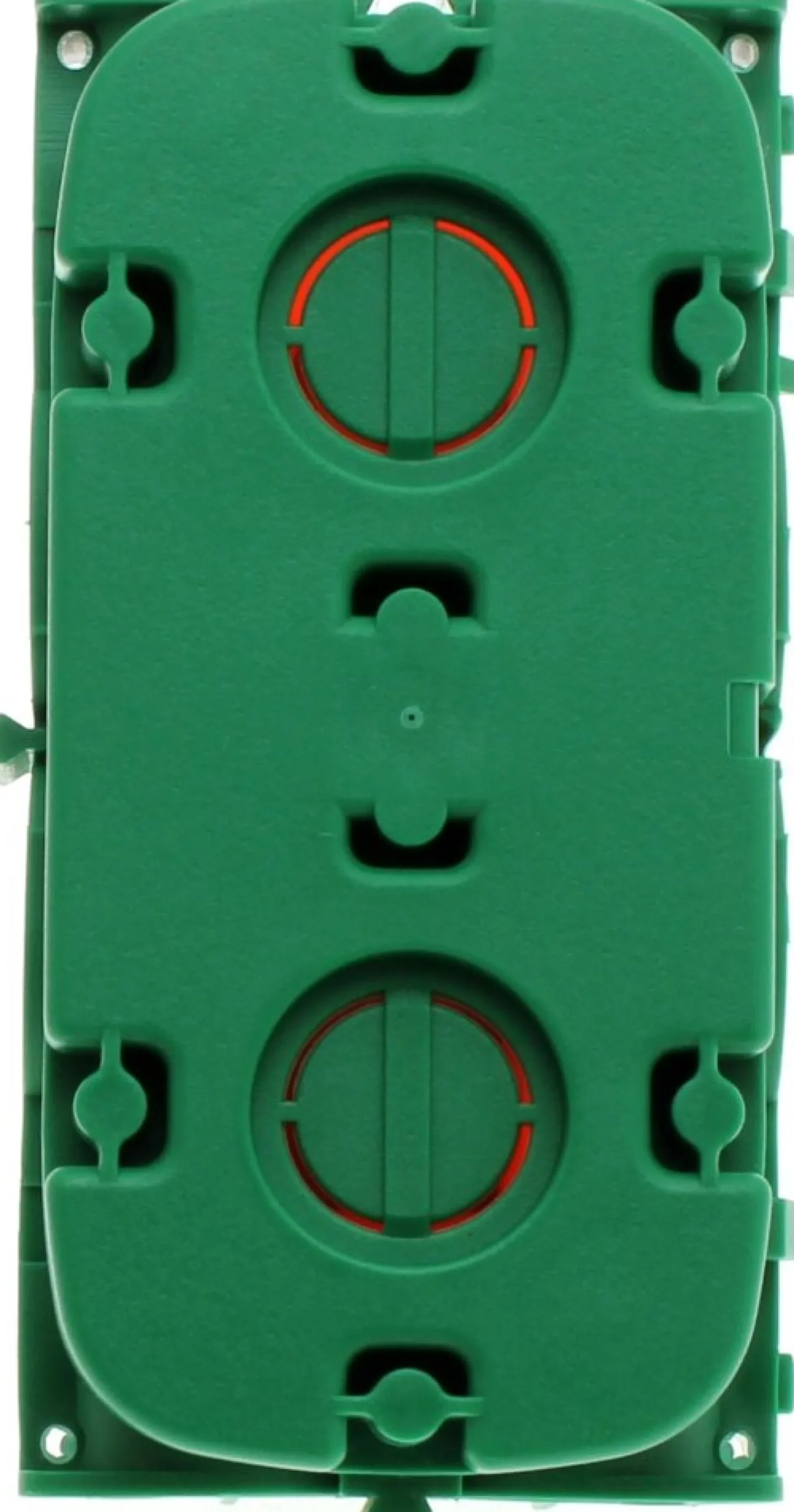 LK FUGA® – Indmuringsdåse med ekstra dybde (49 mm), 2 modul, grøn