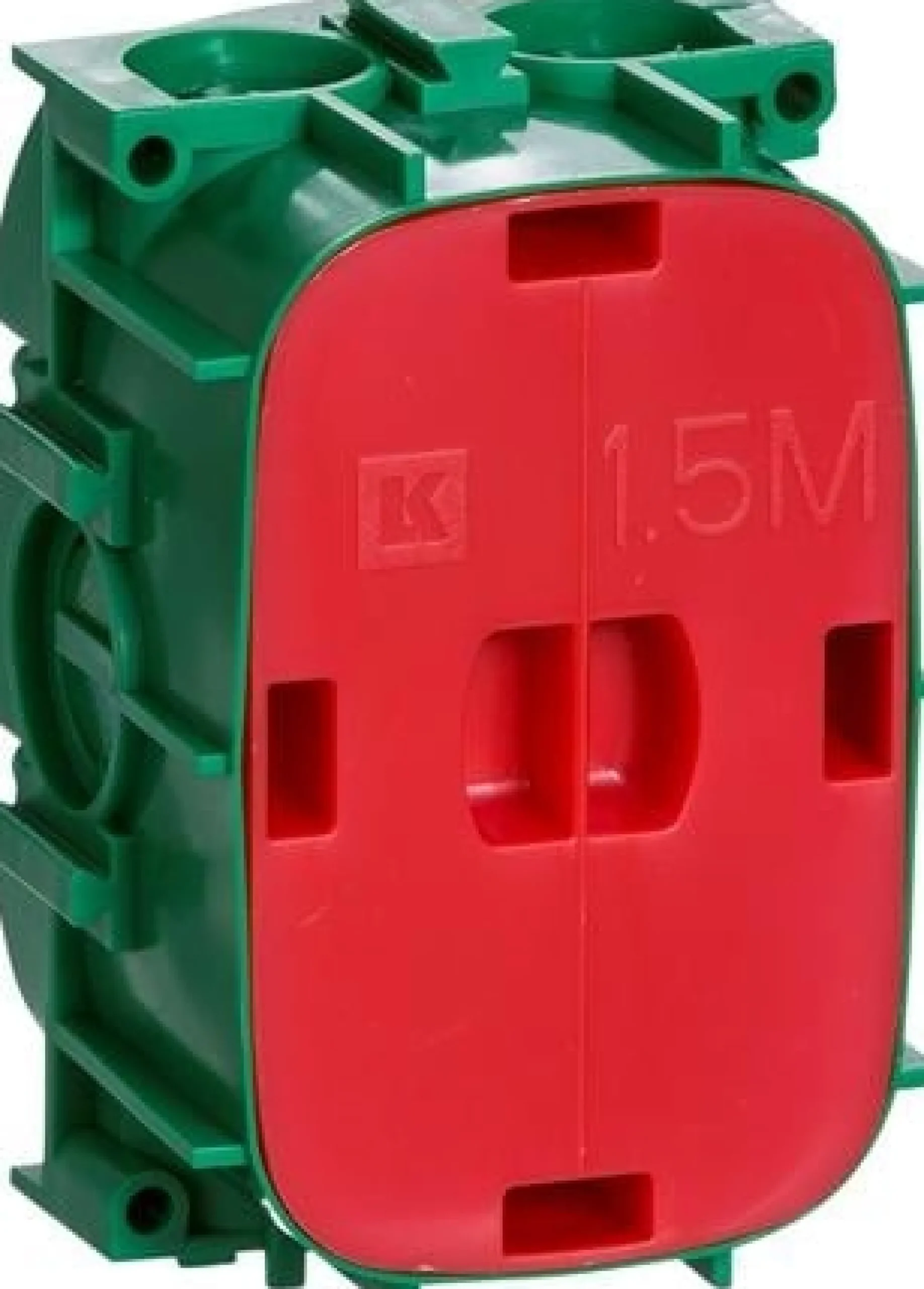 LK FUGA® – Indmuringsdåse med ekstra dybde (49 mm), 1½ modul, grøn