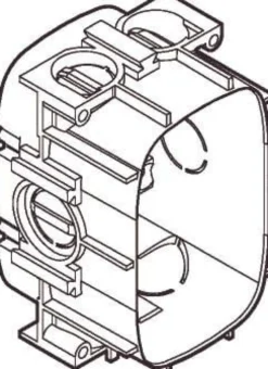 LK FUGA® – Indmuringsdåse med ekstra dybde (49 mm), 1½ modul, grøn