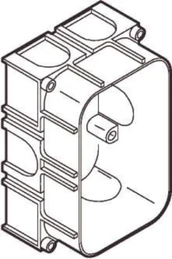 LK FUGA® – Indmuringsdåse, 1½ modul, grøn