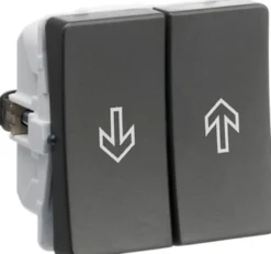 LK FUGA® – Jalousi trykknapper med gensidig spærring (til gardin- eller markise styring), 1 modul