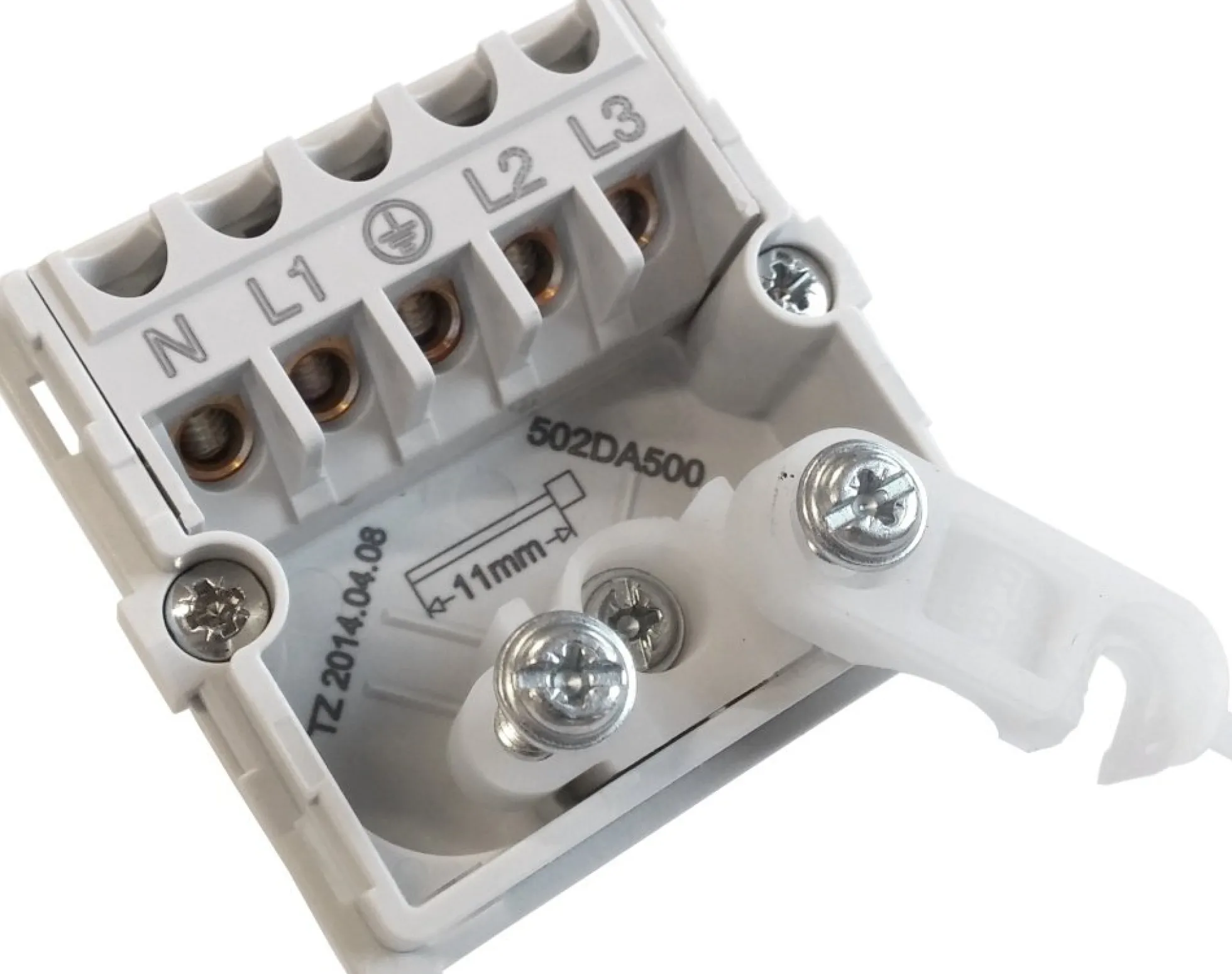 LK FUGA® – Komfurudtag med 5-polet klemrække og aflastning, 1 modul