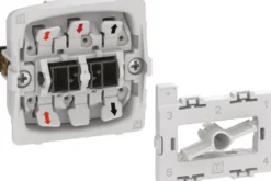 LK FUGA® – Korrespondance afbryder med 2 sløjfeklemmer og lille LED lampe, 1 modul