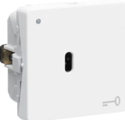 LK FUGA® – Korrespondance nøgleafbryder med 2 sløjfeklemmer og lille LED lampe, 1 modul