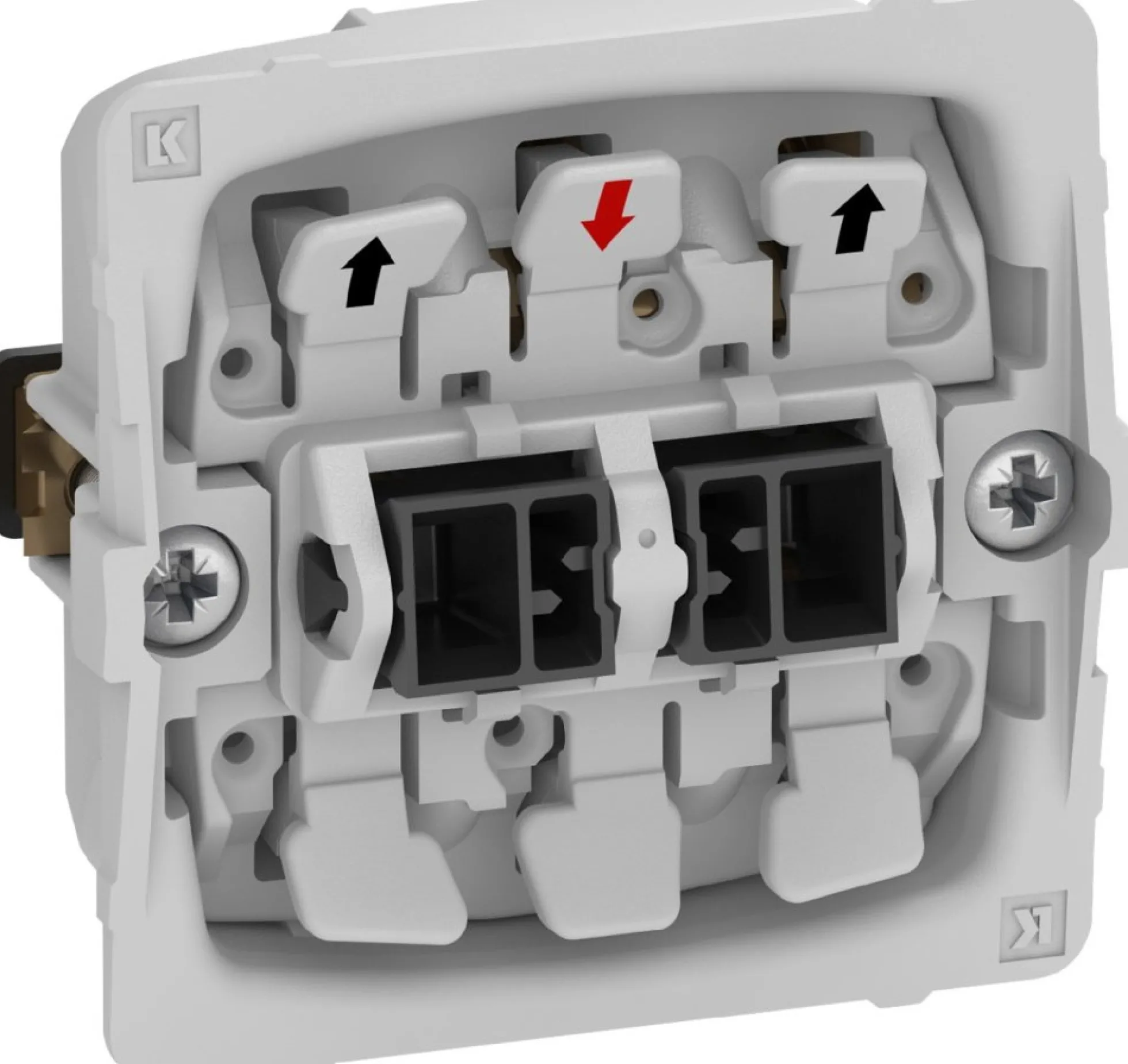 LK FUGA® – Krone afbryder (dobbelt 1-polet afb.), 1 modul