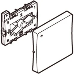 LK FUGA®, LED lampebase og tangent til 16A afbrydere, 1 modul – Lauritz Knudsen