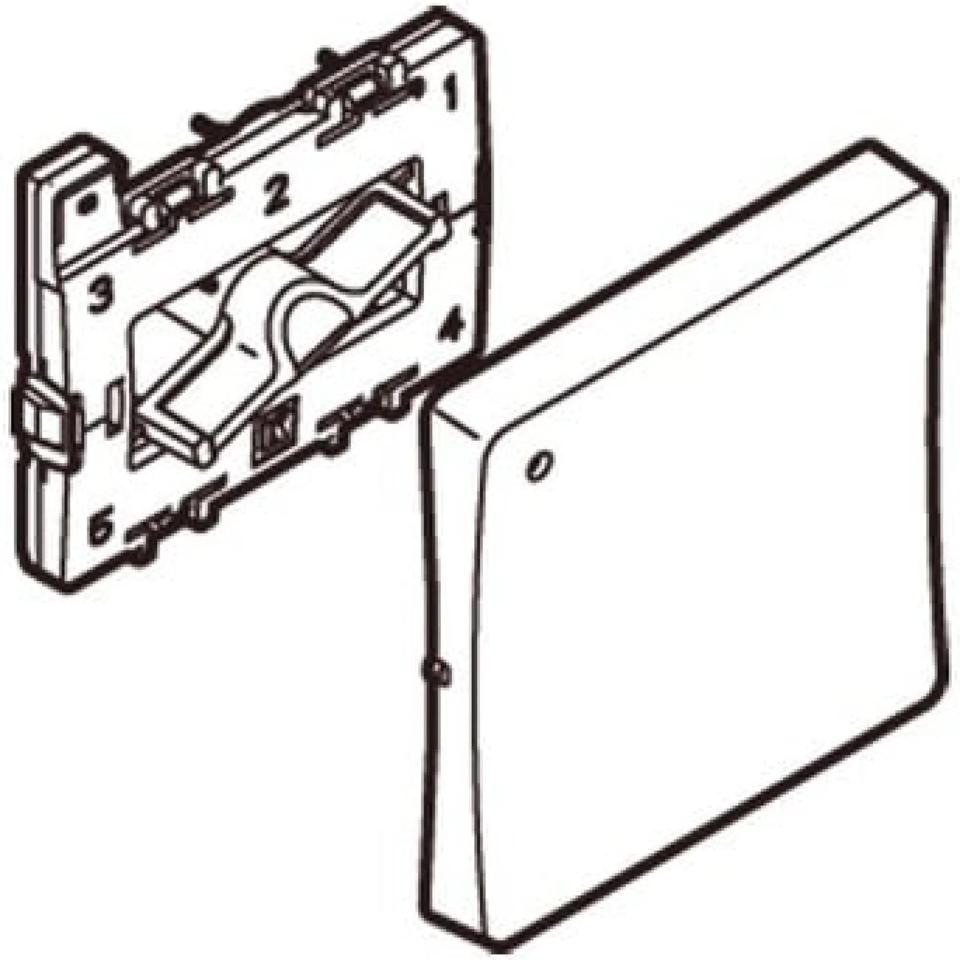 LK FUGA®, LED lampebase og tangent til 16A afbrydere, 1 modul – Lauritz Knudsen