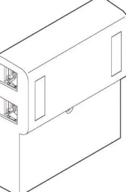 LK FUGA® – Softline panelunderlag med indbygget dataudtag til 1-4 stk. Actassi konnektorer, 2 modul