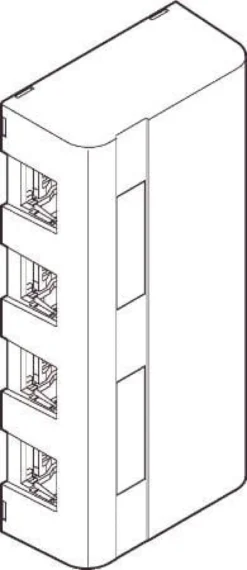 LK FUGA® – Softline underlag med indbygget dataudtag til 1-4 stk. Actassi konnektorer, 2½ modul