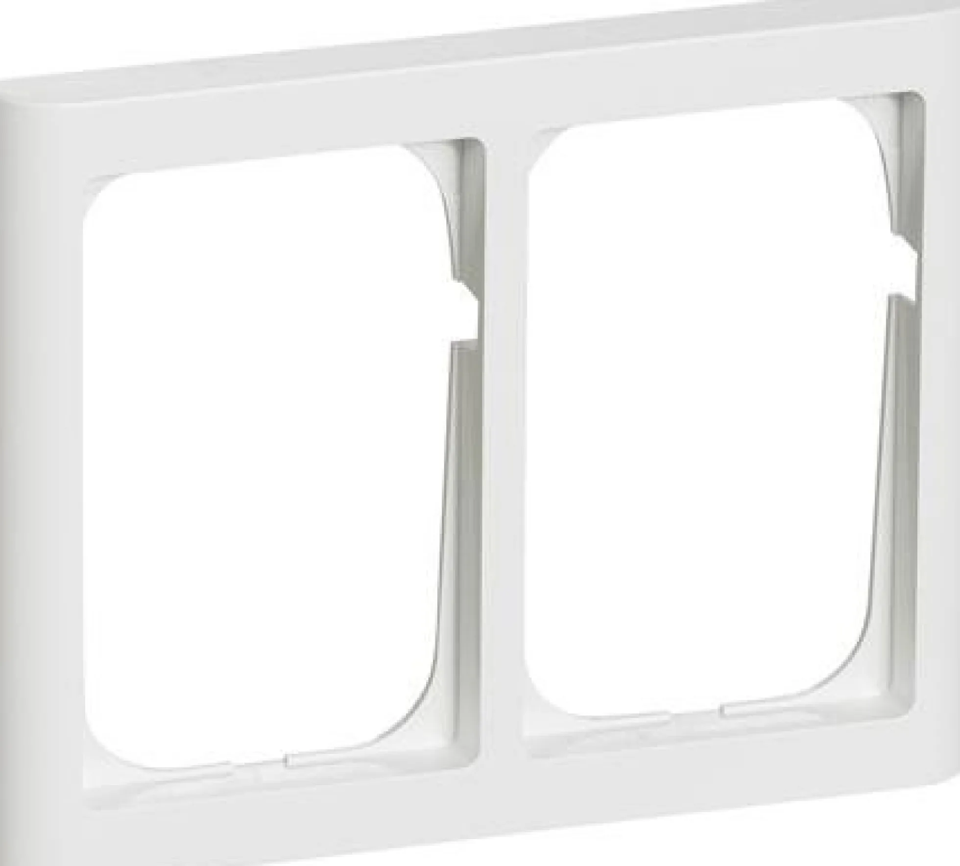 LK FUGA® – Softline 63 vandret dobbelt ramme, 2x1½ modul