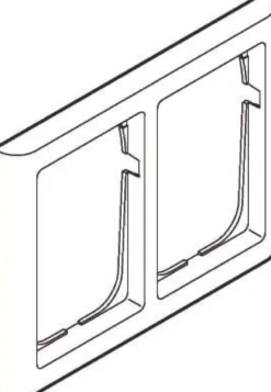 LK FUGA® – Softline 63 vandret dobbelt ramme, 2x1½ modul