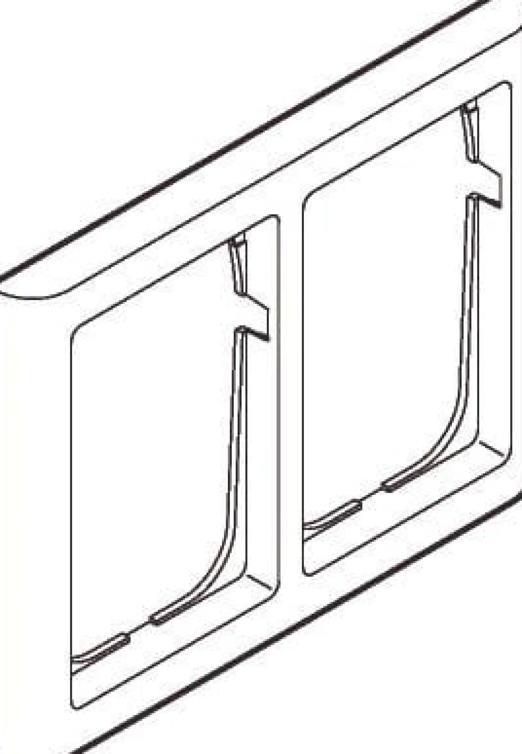 LK FUGA® – Softline 63 vandret dobbelt ramme, 2x1½ modul