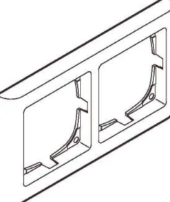 LK FUGA® – Softline 63 vandret ramme, 2 modul