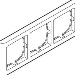 LK FUGA® – Softline 63 vandret ramme, 3 modul