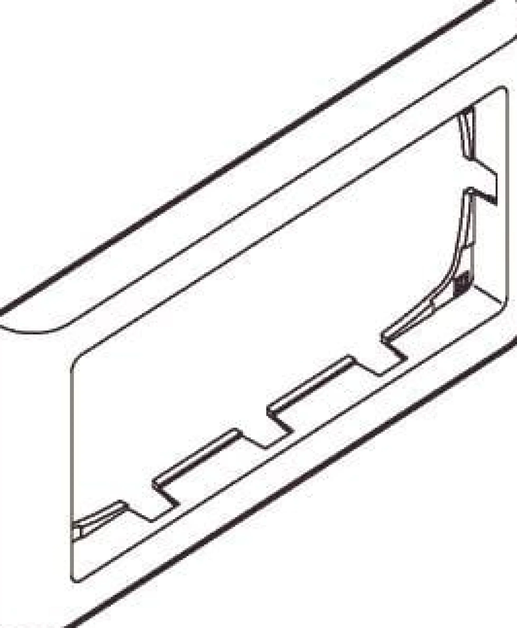 LK FUGA® – Softline 63 vandret ramme uden midtersprosse, 1x2 modul