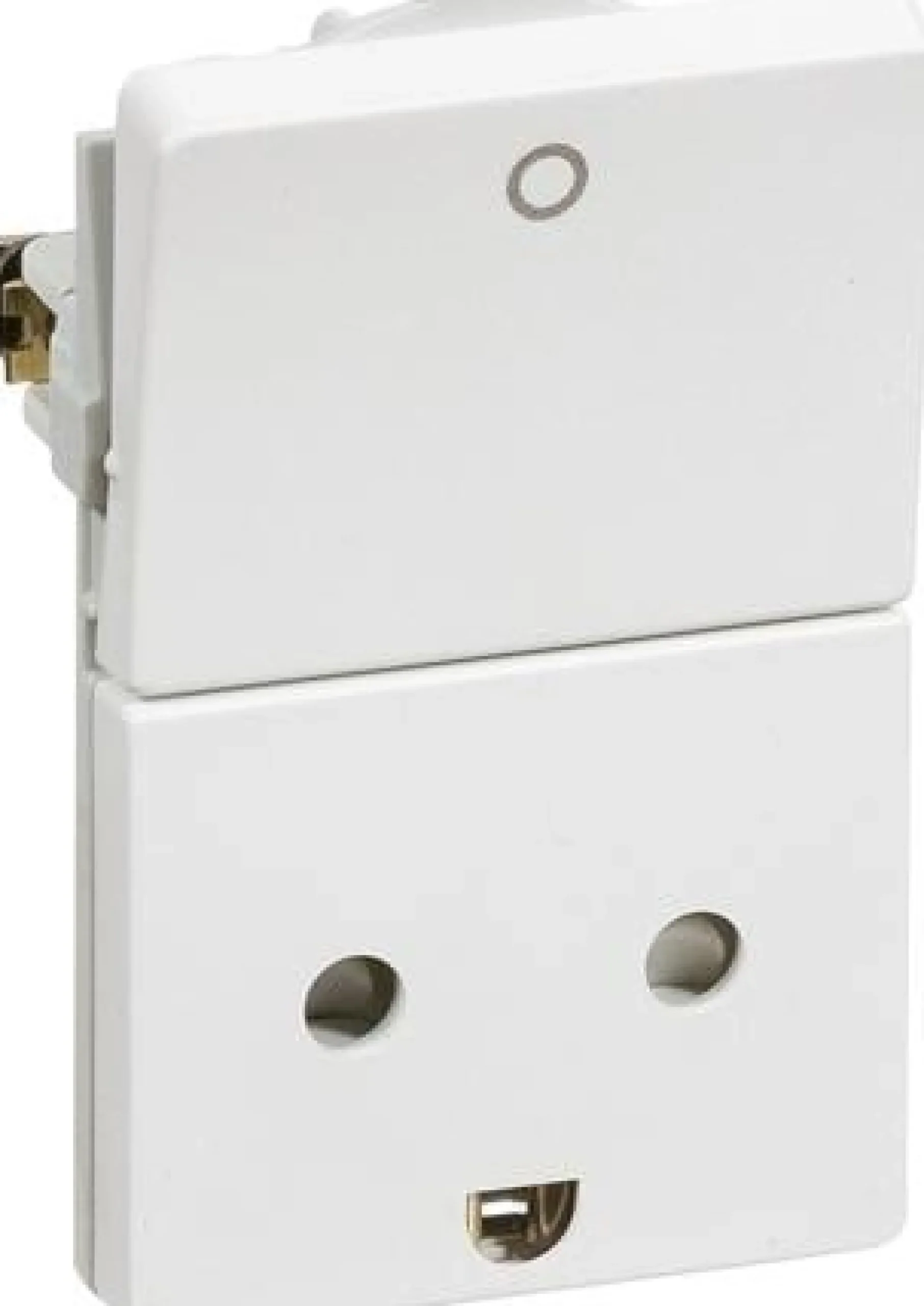 LK FUGA®, Stikkontakt med jord og 2-polet afbryder, 1½ modul – Lauritz Knudsen