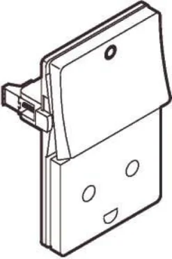 LK FUGA®, Stikkontakt med jord og 2-polet afbryder, 1½ modul – Lauritz Knudsen