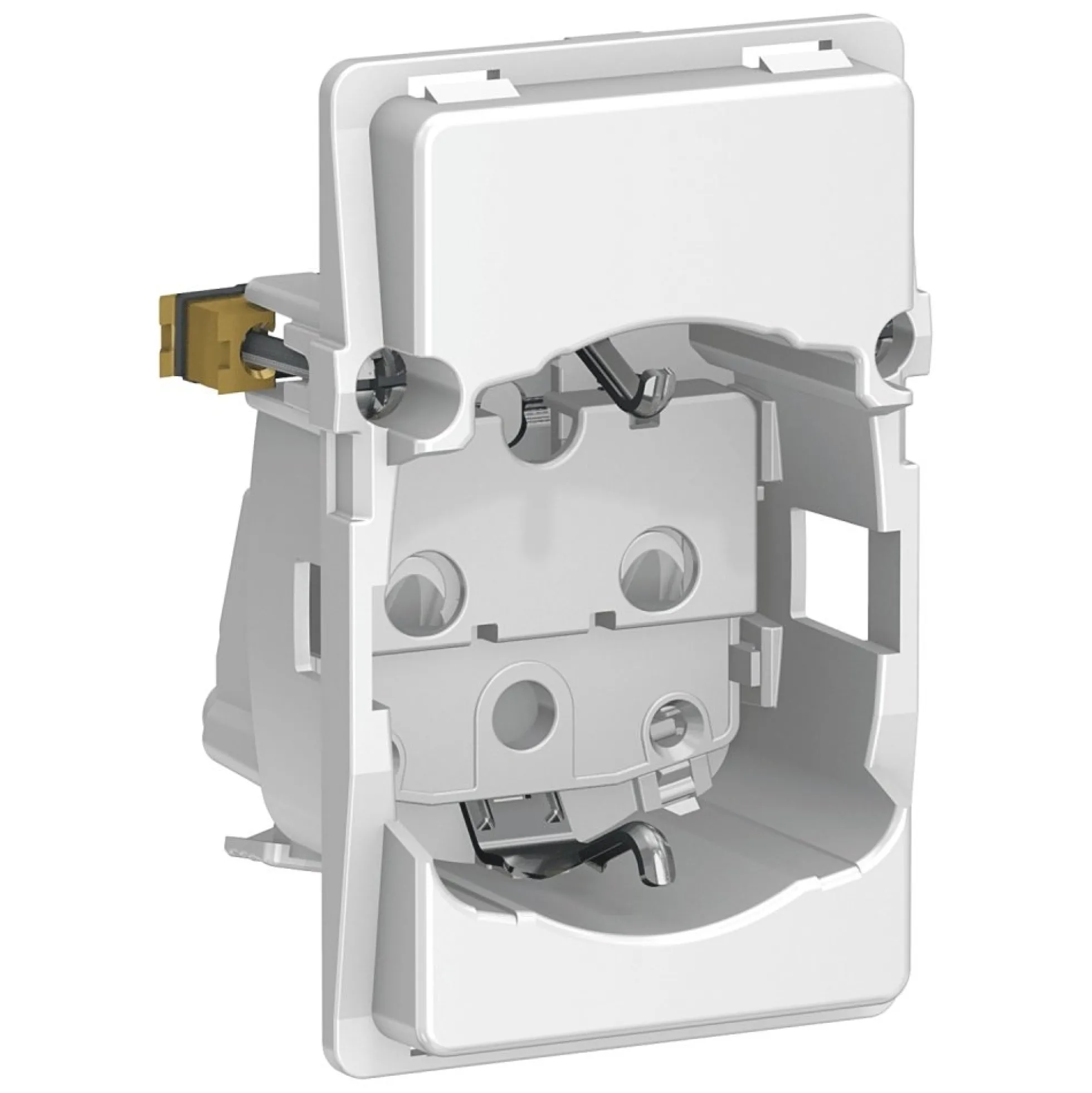 LK FUGA®, Stikkontakt med side-jord (Schuko), 1½ modul, – Lauritz Knudsen