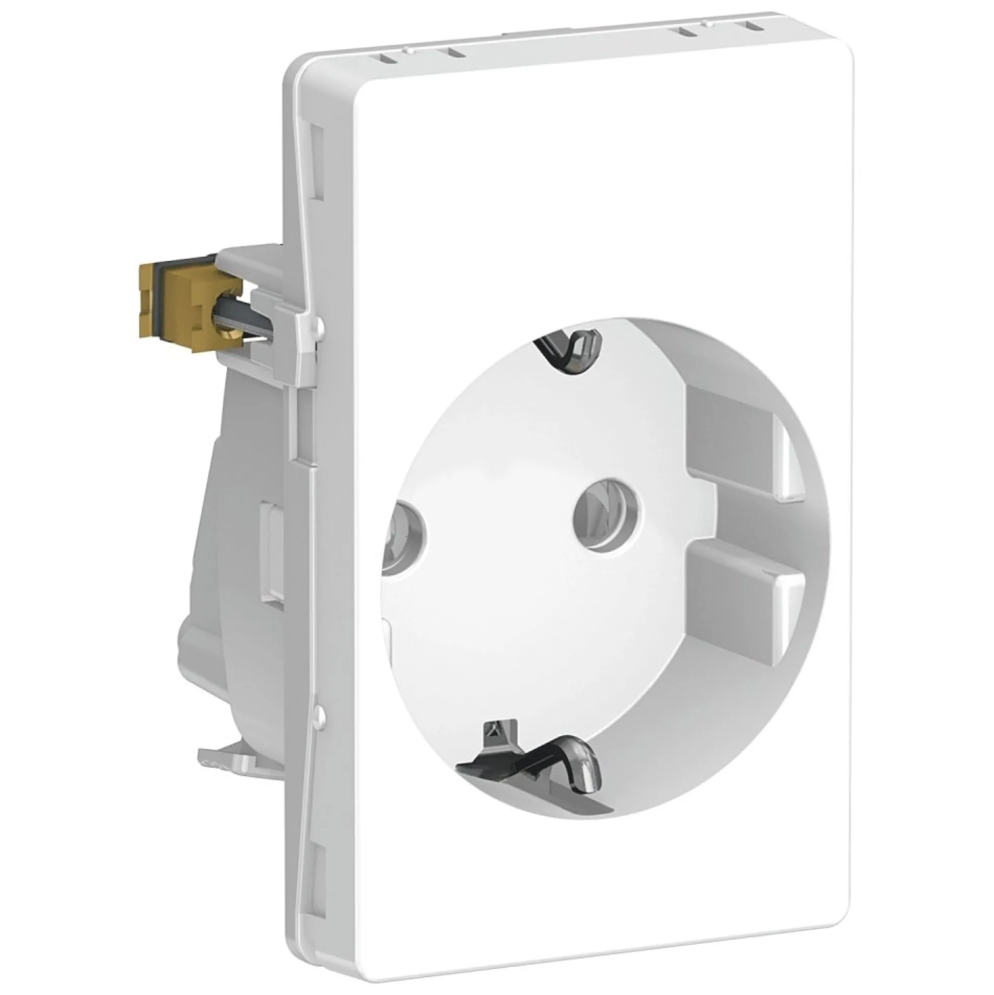 LK FUGA®, Stikkontakt med side-jord (Schuko), 1½ modul, – Lauritz Knudsen