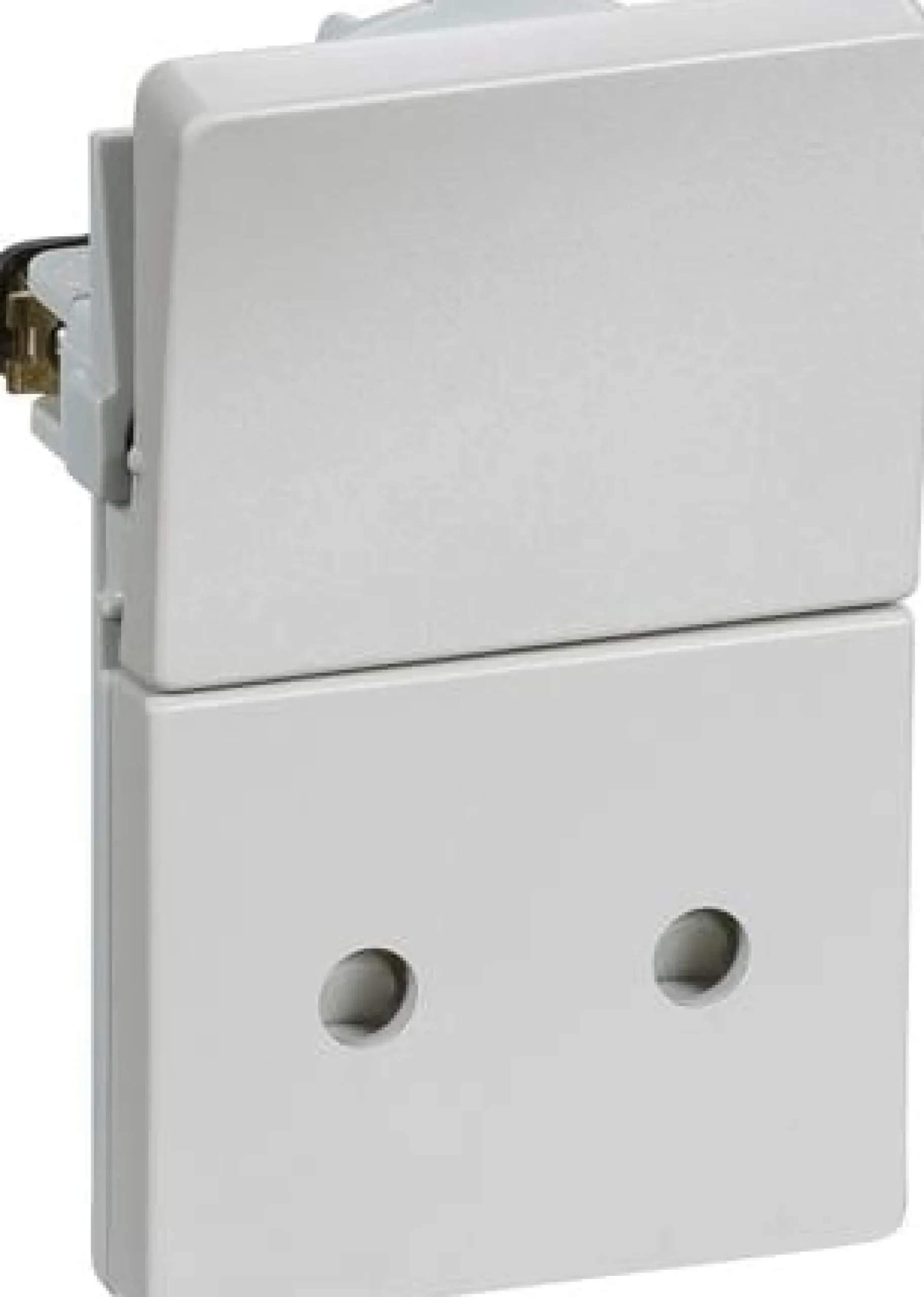 LK FUGA®, Stikkontakt uden jord og med 1-polet afbryder, 1½ modul – Lauritz Knudsen