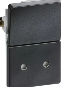 LK FUGA®, Stikkontakt uden jord og med 1-polet afbryder, 1½ modul – Lauritz Knudsen