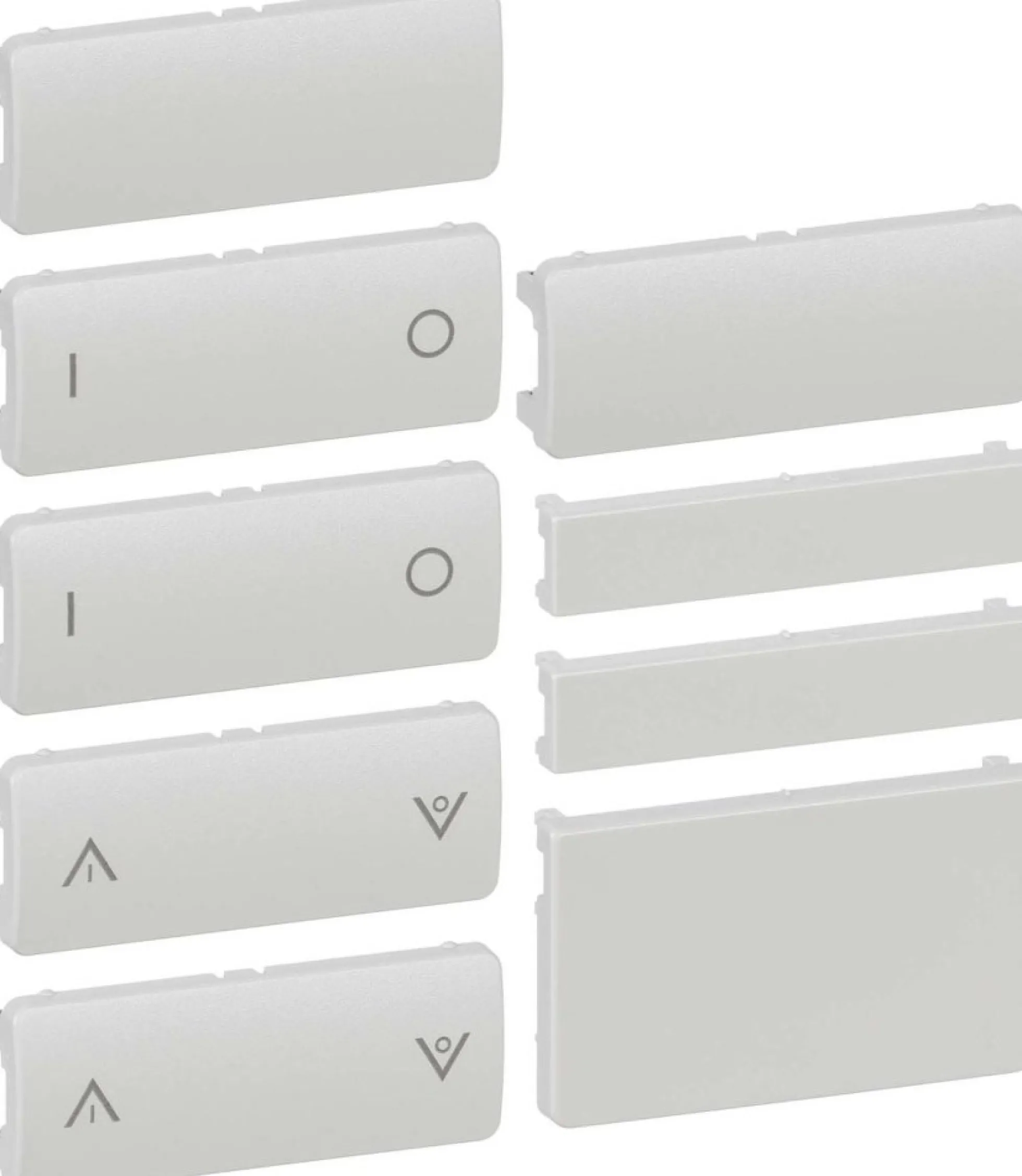 LK FUGA®, Tangenter og afdækninger til IHC Wireless 6-slutte batteritryk, 1½ modul – Lauritz Knudsen