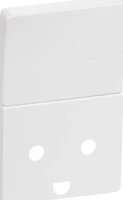 LK FUGA® – Tangent og afdækning til stikkontakt med jord og 1-polet afbryder, 1½ modul