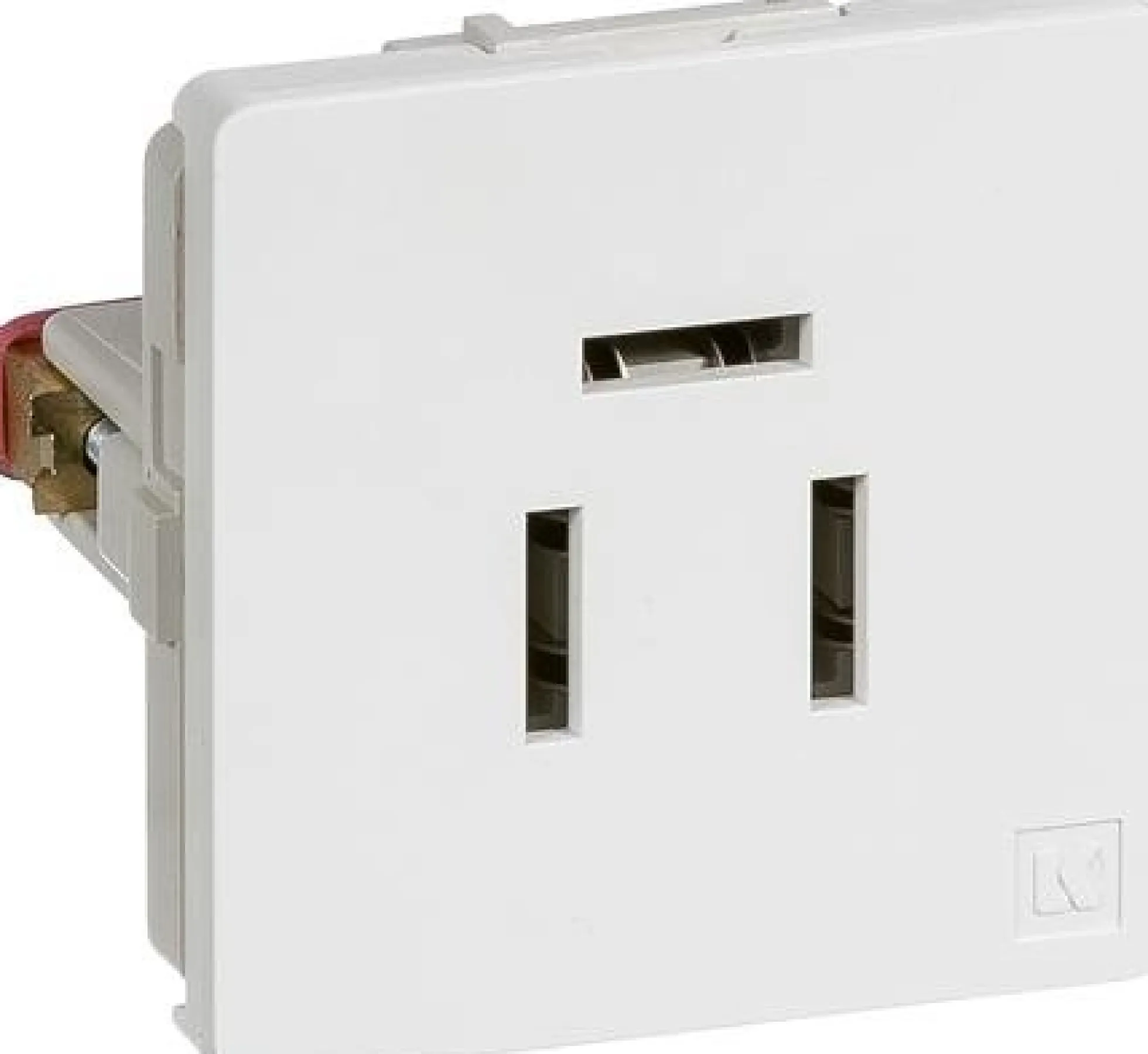 LK FUGA® – Telefonudtag med DK 3-pol konnektor, 1 modul