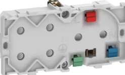 LK FUGA® – Vandret stikkontakt med jord og 2 stk. Europlug udtag (maks. 2,5A), 2 modul