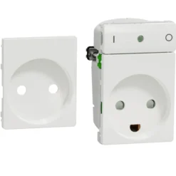LK FUGA® Wiser stikkontakt med tænd/sluk, 1,5 modul - Schneider Electric