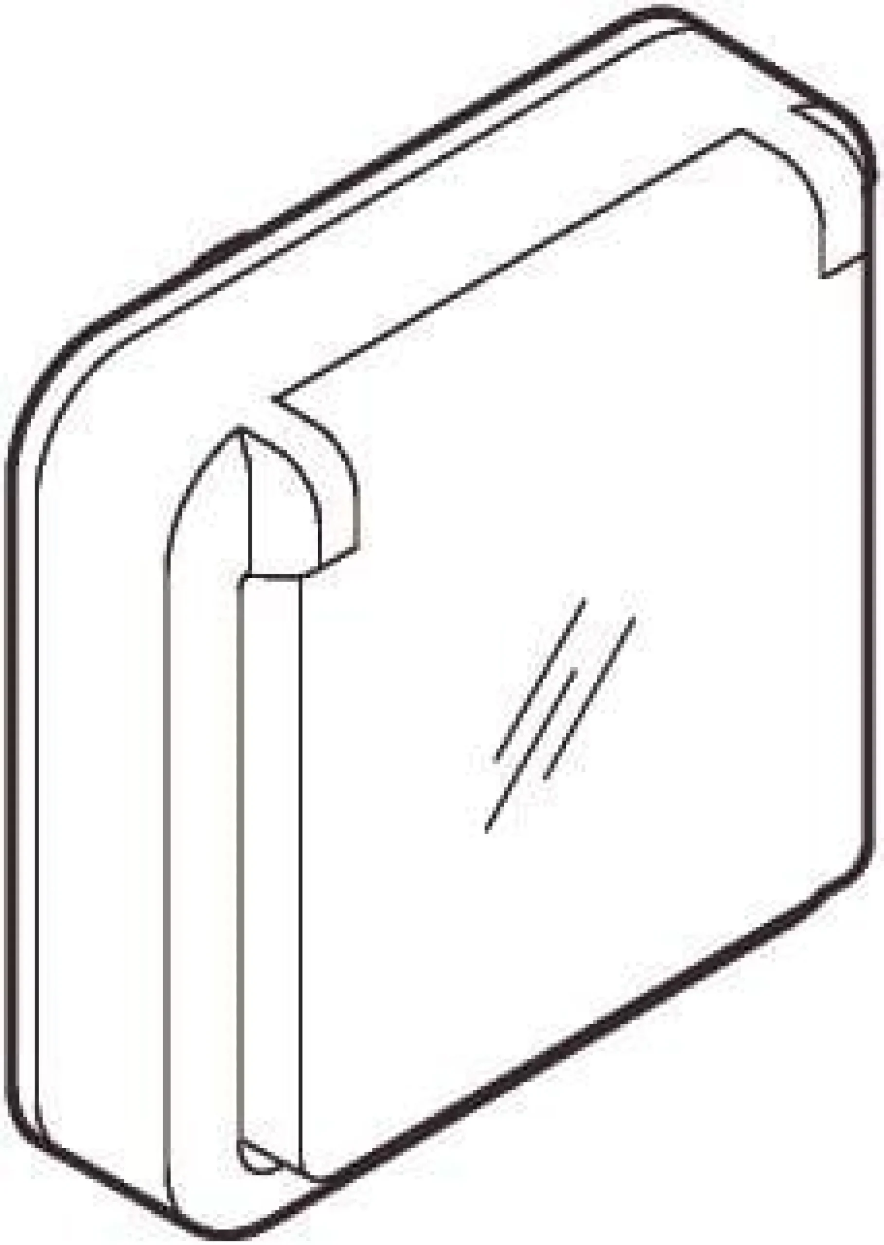 LK OPUS® 74, Adapterdæksel med klaplåg til 1 modul FUGA indsats (dog ikke drejelysdæmper, PIR mfl.), 1 modul – Lauritz Knudsen