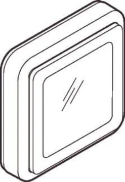 LK OPUS® 74, Adapterdæksel med membran til 1 modul FUGA svagstrømstryk med flere, 1 modul – Lauritz Knudsen