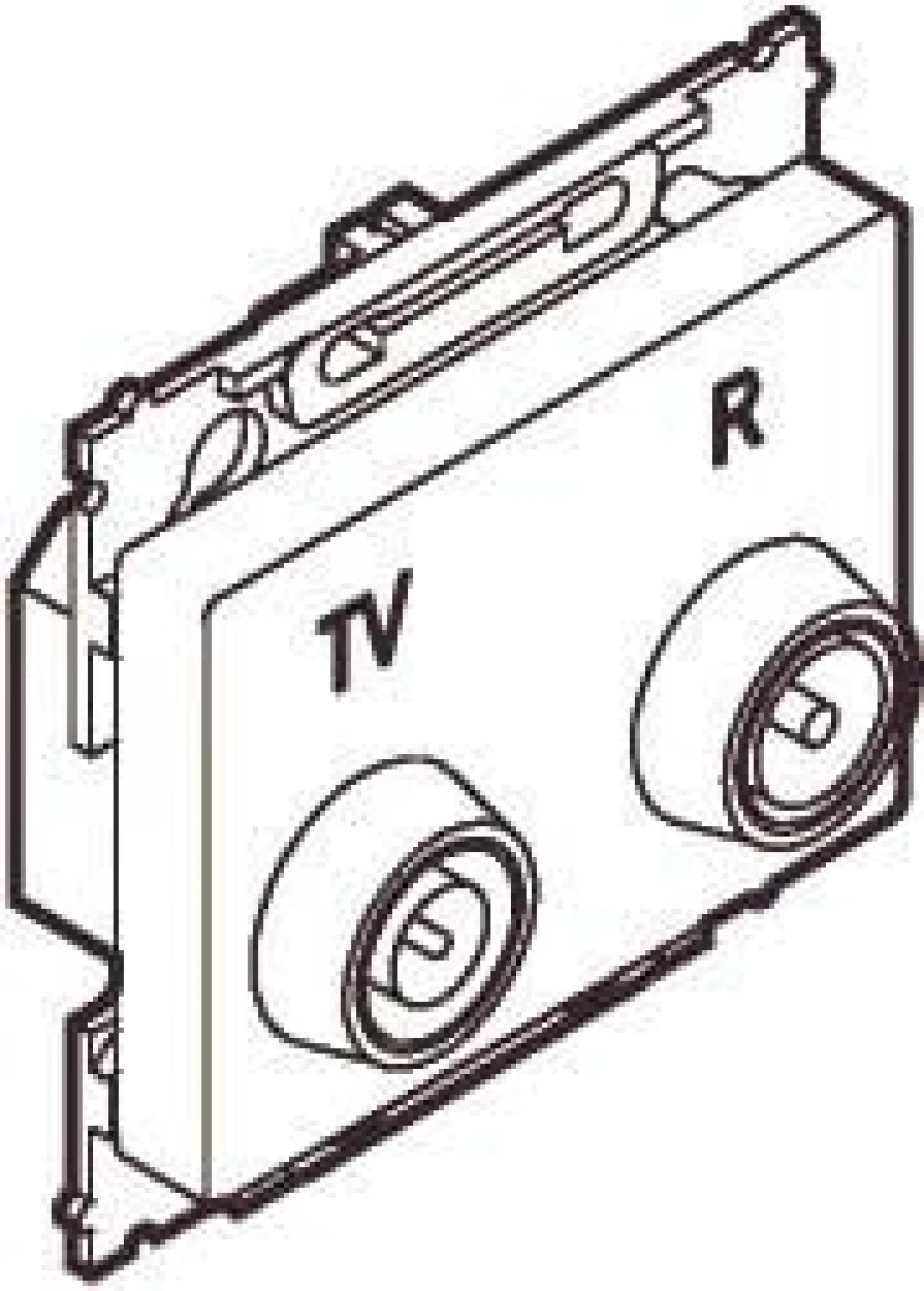 LK OPUS® 66, Antenneudtags slutdåse til TV og FM radio (TD301), 1 modul – Lauritz Knudsen