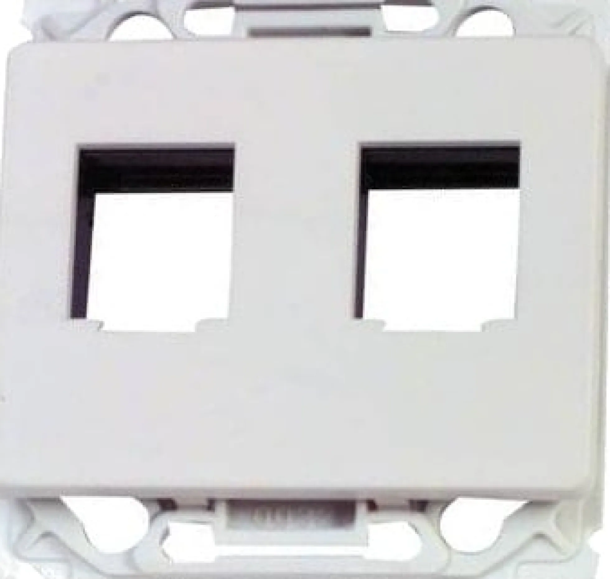 LK OPUS® 66, Dataudtag til 1-2 stk. keystone konnektorer (f.eks. Modular 8P8C/RJ45), 1 modul – Lauritz Knudsen