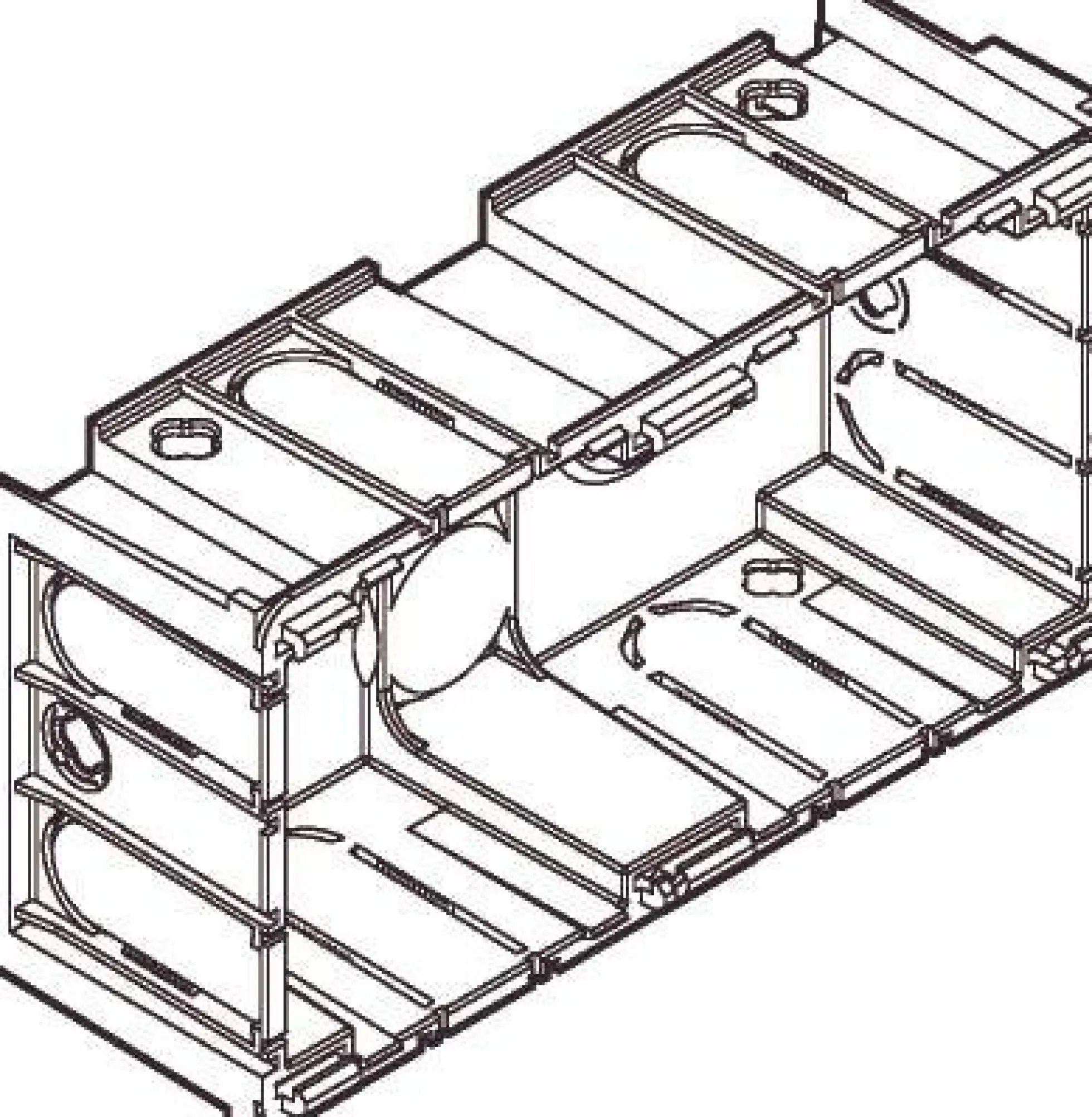 LK OPUS® 66, Dåse til installationskanal, 2 modul, hvid – Lauritz Knudsen