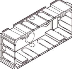 LK OPUS® 66, Dåse til installationskanal, 2½ modul, hvid – Lauritz Knudsen