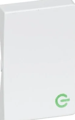 LK OPUS® 66, Halvtangent til 1-polet med halvmodul lampe, krone eller dobbelt korrespondance afbryder, 1 modul – Lauritz Knudsen